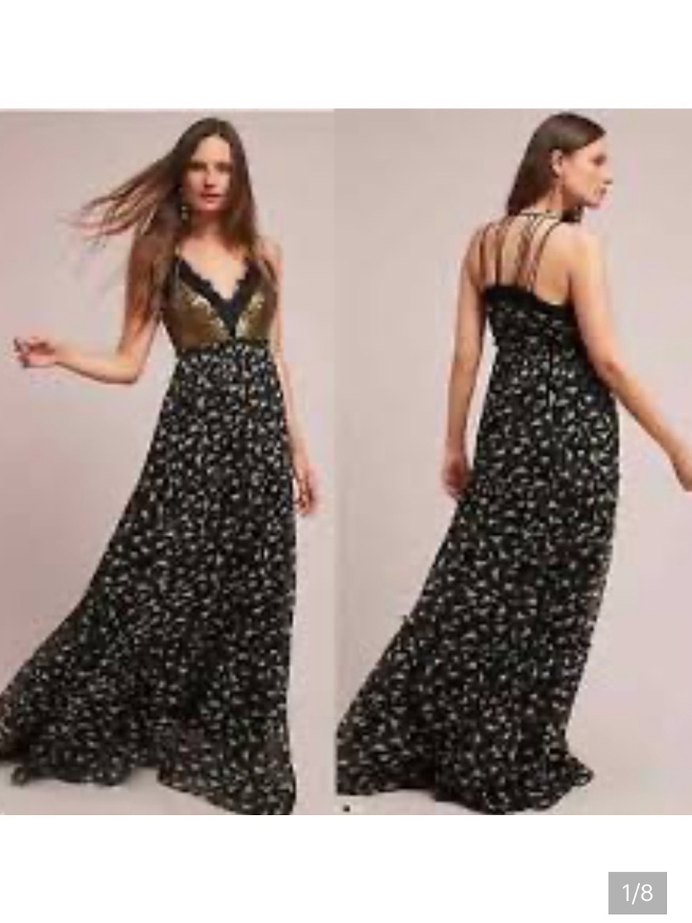 Anthropologie Ranna Gill Lakshmi maxi dress gown, size US 4